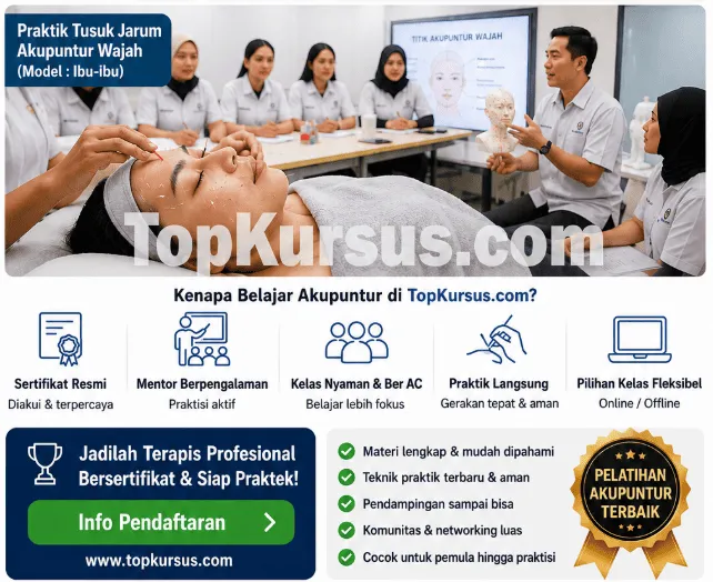 kursus tusuk jarum online offline solo banyak prakteknya