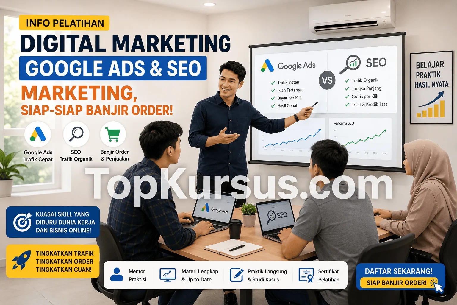 tempat pelatihan digital marketing Goolge ads SEO solo bersama Guru praktisi