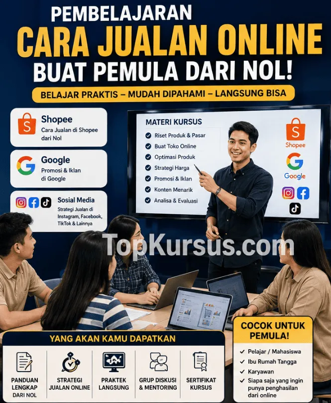pembelajaran cara jualan online cepat bisa